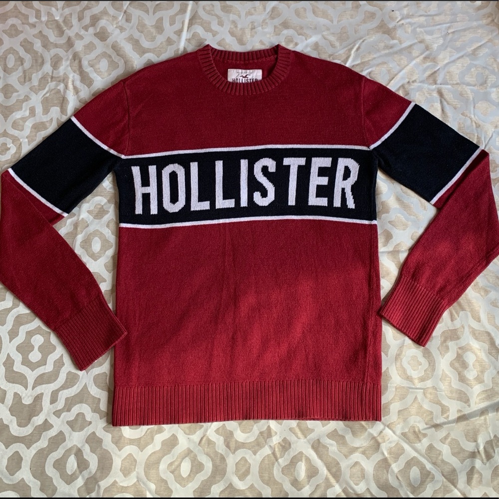 Red Hollister knit sweater